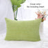 uxcell Soft Corduroy Throw Pillow Cover, Corn Striped Decorative Cushion Cover, 12" x 18", Pale Green
