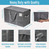 VENO 2 Pack Moving Bags, Heavy Duty Totes with Zipper, Extra Large Storage Boxes for Packaging (Dark Gray)