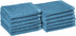 Amazon Basics Soft Cotton Washcloths, Quick-Dry, 12" x 12", 12-Pack, Lake Blue