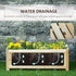 28'' 12'' 10" Outsunny Foldable Raised Garden Bed, Wooden Planter Box, Herb Garden Planter with Drainage Holes