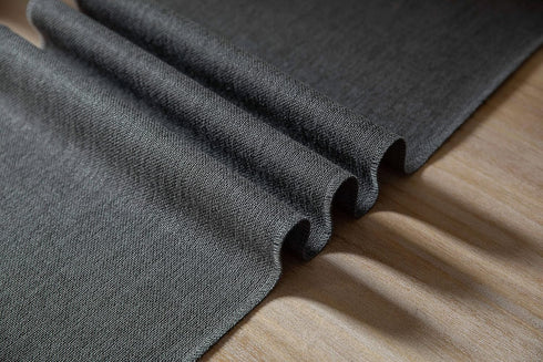 36 Inches 13x36 Inches, ZeeMart Graphite Grey Table Runners Long, Burlap Linen Style Rustic Farmhouse Table Runner