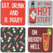Pavilion - Bloody Mary Coaster Set, 4 Piece Sentiment, Pattern and Character with Box Holder - 4 Inch