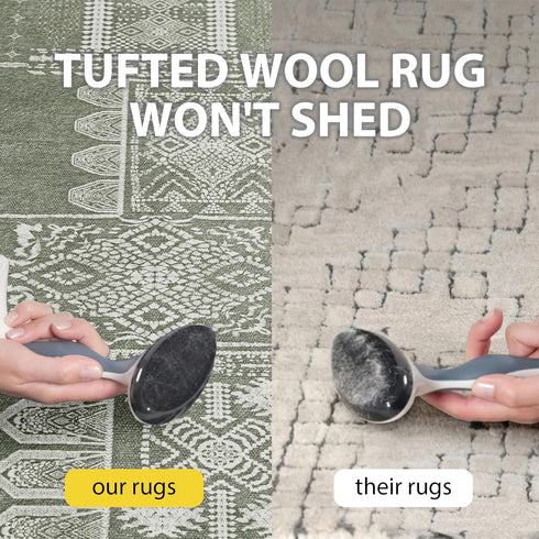 NICETOWN Green Kitchen Rug Runner - 2x6 Washable Non Slip Vintage Rug Runner for Hallways Bedroom Laundry