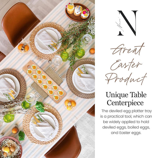 Namre' Holiday Deviled Egg Platter - Charcuterie Board with Recipes