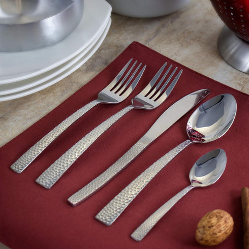 MegaChef Baily 20 Piece Stainless Steel Flatware Utensil Set for 4 in Silver