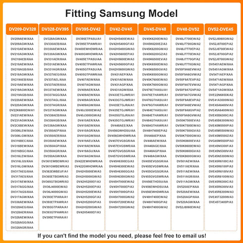 Upgraded Samsung Dryer Parts Repair Kit, Roller Replacement, Idler Pulley, and Dryer Belt