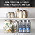 BINO Plastic Storage Bins, Medium - 2 Pack, Clear Storage Containers with Built-In Handles, BPA-Free