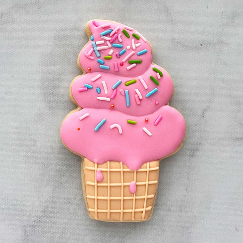 Soft Serve Ice Cream Cone Cookie Cutter - 4" Made in USA by Ann Clark