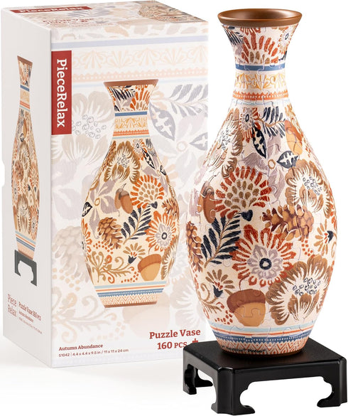 PieceRelax 3D Puzzle Vase for Adults to Flower Arrangement and Home Decoration