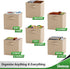 Fabric Storage Cubes for Cube Organizer, 6 Pack Heavy Duty Textured Beige Storage Bins, 13 Inch Cube