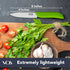 Vos Ceramic Paring Knife, 4 Inch Zirconia Blade with Sheath Cover, Green Handle for Kitchen