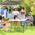 34inch ZENY Fold in Half Square Table, Portable Plastic Dining Card Table for Kitchen or Outdoor Party Wedding Event