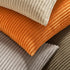 MIULEE Fall Pack of 2 Orange Pillow Covers, 18x18 Inch Soft Boho Striped Corduroy Throw Pillow Covers for Home Decor