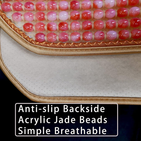 INCH EMPIRE Summer Cool Acrylic Pink Rosy, 678pcs Beads Car Seat Cover Office Home Chair Cushion