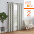 PAIRS TO GO Vickery Modern Decorative Rod Pocket Window Curtains, Double Panel, 28" x 63", Gray