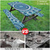 pickyNproud Picnic Table Cover with Bench Covers Camping Tablecloth with Storage Bag Windproof Waterproof Picnic Table