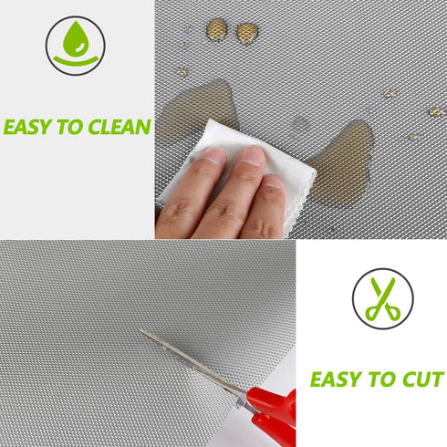 Kitchen Shelf Liner Drawer Liners - Waterproof Non-Adhesive Refrigerator Mats for Strong Durable Kitchen Cabinets,