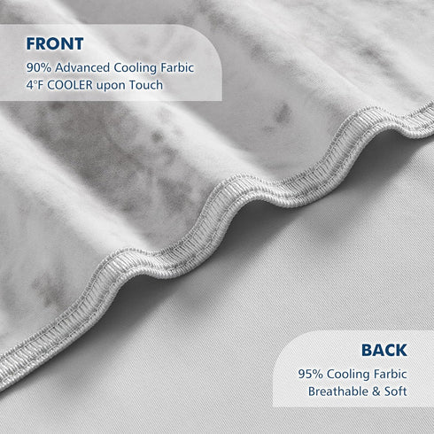 EMME (60"x80"), 0.5 Summer Cooling Blanket Twin Size Q-Max Cooling Blankets for Hot Sleepers, Ice Blanket for Nights