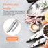 Fish Scale Knife 3-in-1, Multifunction Fish Scaler Remover Tool for Cut/Scrape/Dig, Stainless Steel Fish Descaler