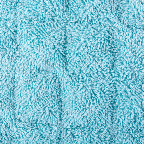 DII Basic Terry Collection Quilted 100% Cotton Pan Handle, Aqua, 3 Piece