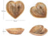 WitnyStore 8" Heart Shaped Wood Bowl, Brown, Handcrafted Wooden Serving Tray, Functional Decorative Tableware for