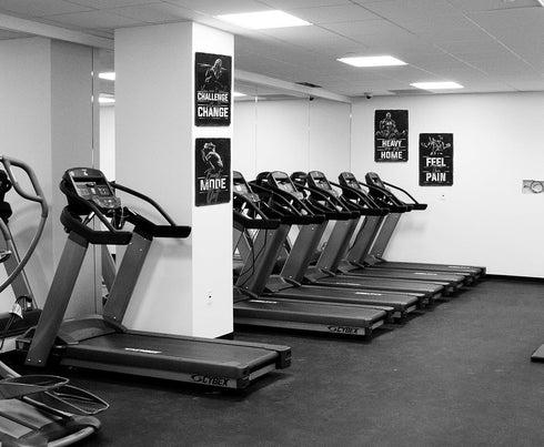 Inspirational Gym & Workout Posters, 11x17" (4) Throwback Traits