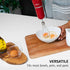 OVENTE Immersion Electric Hand Blender, 300 Watt Power with Stainless Steel Blades, Includes Whisk and Chopper, Red
