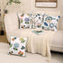 Embroidered Decorative Throw Pillow Covers, 18x18 Inch Pack of 2, Farmhouse Spring Tree Flower Pillowcase