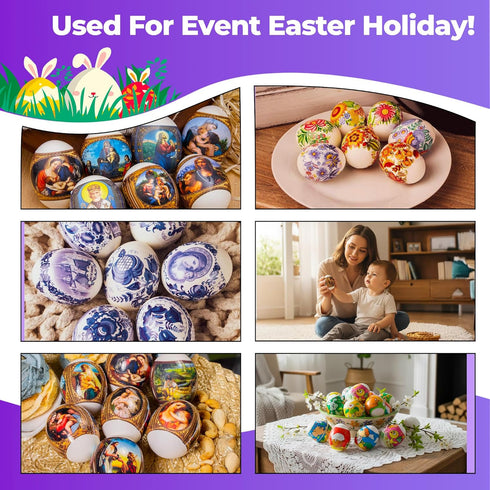Set 49 of Easter Egg Wraps Heat Shrink Sleeves, Ukrainian Pysanka Pisanka Decorating Kit, Russian Orthodox Egg Covers
