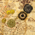 Gejoy Halloween Pirate Treasure Map, Vintage Gold Secret Sea Historical Theme Party Accessory with Compass Necklace and