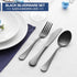 E-far 24-Piece Black Silverware Set - Stainless Steel Flatware Cutlery Set for 4, Matte Black Eating Utensils
