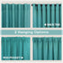 Country 30 Inch 2 Teal Kitchen Curtains for Small Windows Length Tier Panels Back Tab Top Pocket Thick Sheer Short