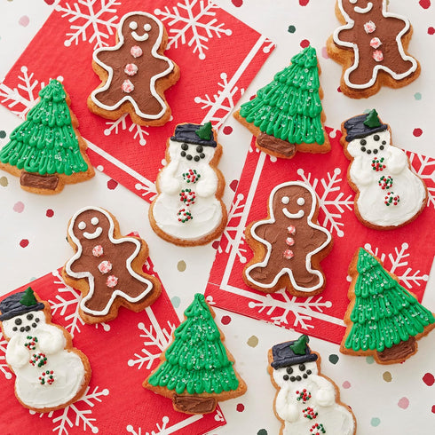 Wilton Non-Stick Christmas Cookie Shapes Pan | 12-Cavity Gingerbread Man, Tree, Snowman