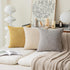 Kevin Textile Decorative Throw Pillow Covers, Set of 2, 20 x 20 inches, Grey, Modern Farmhouse