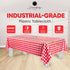 Grandipity 12 Pack Premium Disposable Plastic Picnic Tablecloth - 54" x 108" Red Checkered Gingham Table Cover
