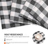 Nobildonna 18"x13" Plaid Checkered Placemats, Black & White, Set of 4 Durable Dining Table Mats