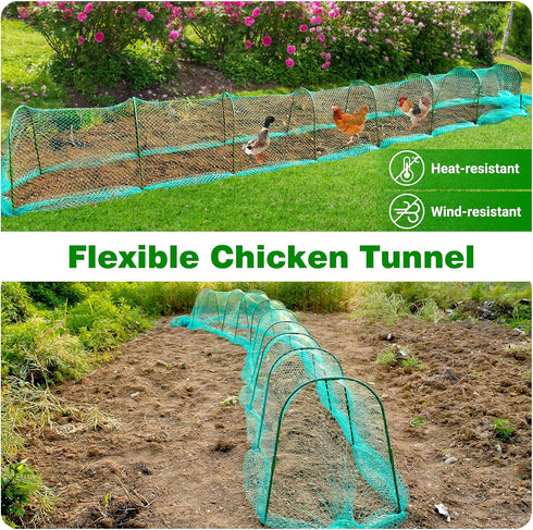 15731 Inches UNIFAMILY Chicken Tunnel, Chicken Coop Run, Chicken Tunnels for Outside Yard, Easy Installation Tunnel