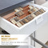 Wood Spice Drawer Organizer - Acacia Wooden Tray for Cabinet Storage, 4 Tier Spice Rack Organizer for 32 Jars (Pack of