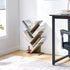Hoctieon 4 Tier Tree Bookshelf, Modern Free Standing Bookcase, Utility Organizer Shelves for Home Office, Greige