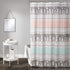 Lush Decor Llama Stripe Shower Curtain - 72" x 72", Pink and Turquoise Design