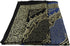 Modefa Islamic Prayer Rug Thin Woven Chenille and Taffeta Turkish Sajadah Intricate Design Metallic Ottoman Mat (Black