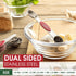 Spring Chef Red Stainless Steel Magnetic Measuring Spoons Set of 8 with Leveler, Kitchen Gadgets for Baking & Cooking