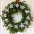 Gejoy 8 Pcs Christmas Tree Picks with Glitter, Faux Flower, Artificial Leaves, 7.8 Inch, Silver for Holiday Decor