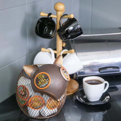 Made Easy Kit Coffee Pod Organizer - Home Coffee Bar Storage Accessories (Fox)