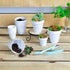 Youngever 10 Pack 3 Inch Mini Plastic Planters - White Gardening Pots with Drainage for House Plants, Flowers, Herbs