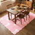 Rug,4x6 Pink Bow Area Solid Color Aesthetic Carpets for Living Room Nursery Dorm Playroom,Machine Washable Wavy Non