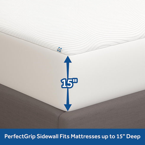 Sealy Complete Protection Waterproof Stain Protection Soft Comfort Top PerfectGrip Stretch Sidewalls Machine Washable