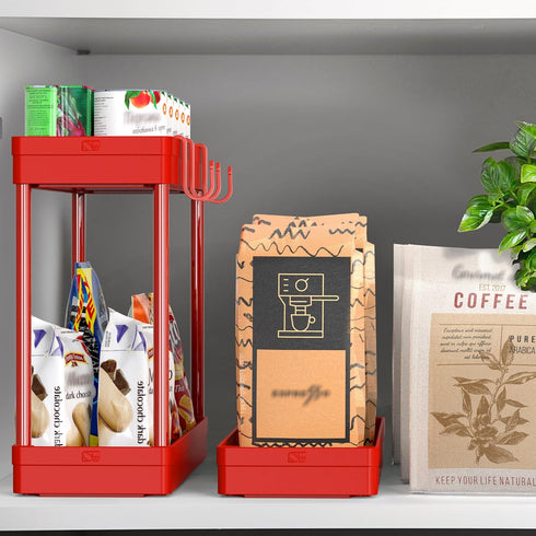 3-Tier 5.5'' 27.5'' Simple Houseware Slim/Narrow Storage Cart with Handle, Wide x Height Rolling Organizer for Kitchen