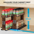 2 Nieifi Pull Out Spice Rack Organizer, Tiers, Wood Grain, Spice Organization for Cabinet, Height Adjustable, Easy
