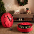 ZOBER Christmas Wreath Storage Container - 24 Inch Waterproof Box - Durable Handles, Dual Zippers & Card Slot - 2 Pk
